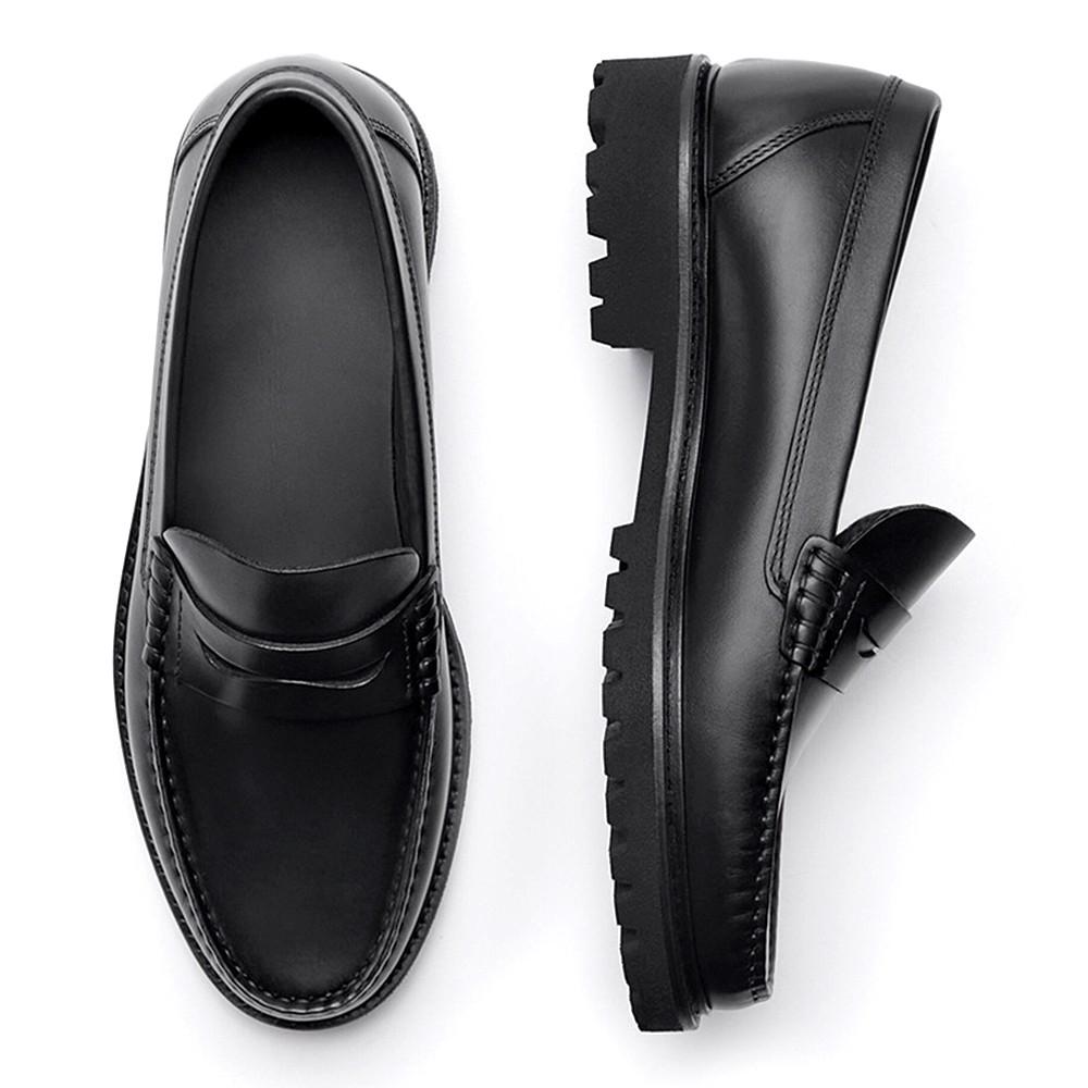 Men's Handmade Full Grain Leather Loafers High Quality Wear-Resistant Genuine Leather Outdoor Casual Shoes
