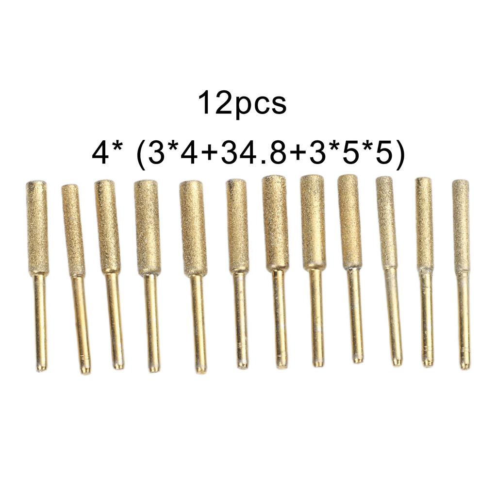 12 Replacement Cylindrical Burr Grinding Stones for Chain Saw Sharpening Use with Electric Chain Saw Grinding Equipment