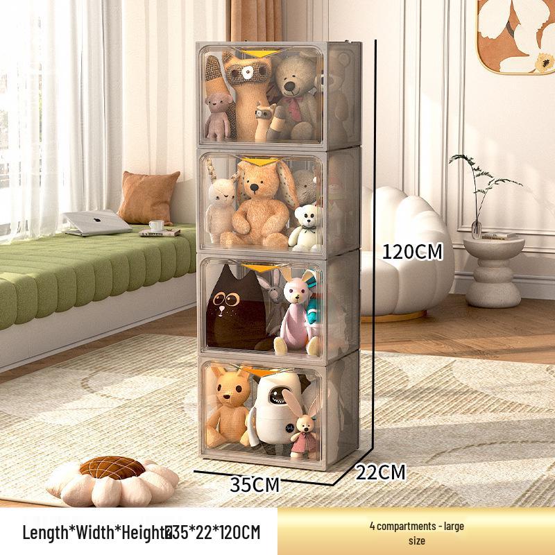 Transparenter Plüschtier-Aufbewahrungskorb und Ausstellungsbox