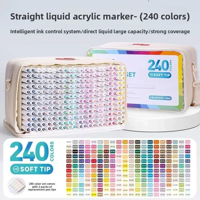 LANGUO 288/9 Colors Acrylic Paint Marker Pens Soft Brush Professional Drawing Pens for Graffiti School Stationery Art Supplies