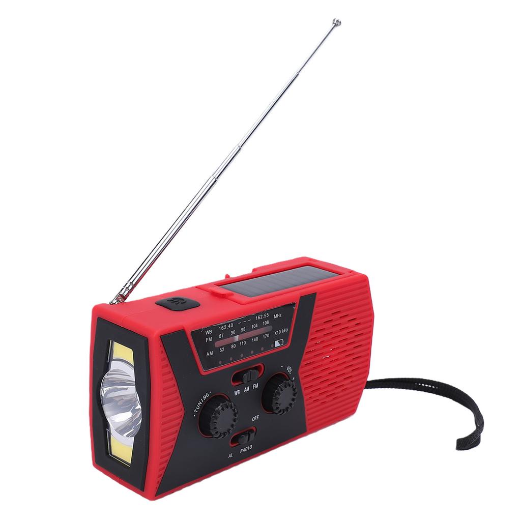 Emergency Radio Solar Hand Crank Weather Portable Self Powered NOAA AM FM WB Phone Charger 2000mAH with LED Light