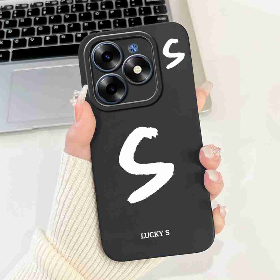 Luckly Letters For Infinix Smart 8 Cases Silicone Soft TPU Shockproof Cover For Infinix Smart 8 7 6 Smart8 Smart7 Smart6 Case