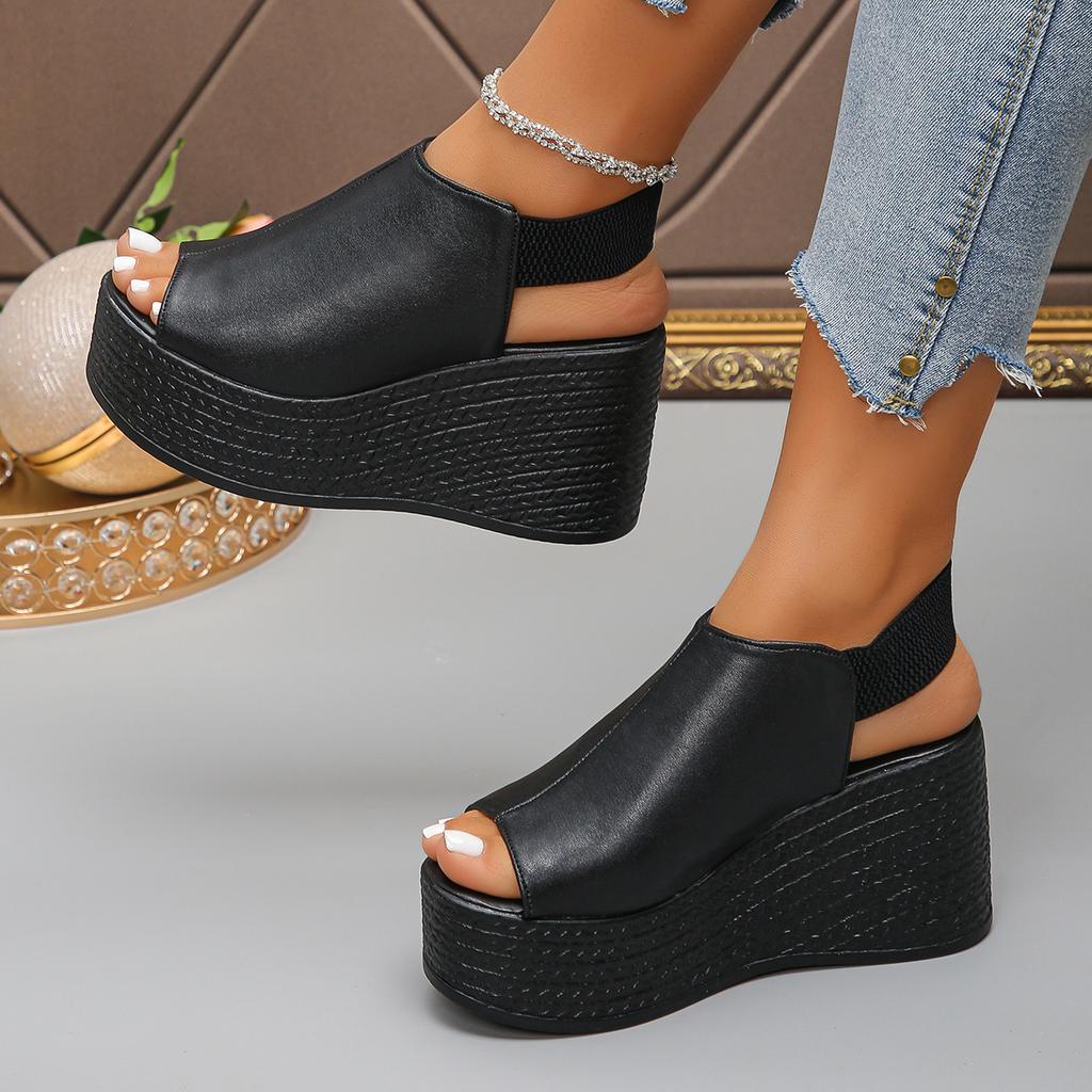 Fashion Women Platform Wedge Sandals Summer Plus Size Thick Bottom Shoes Women Platform Peeping Toe Casual Sandals Sandalias De Mujer