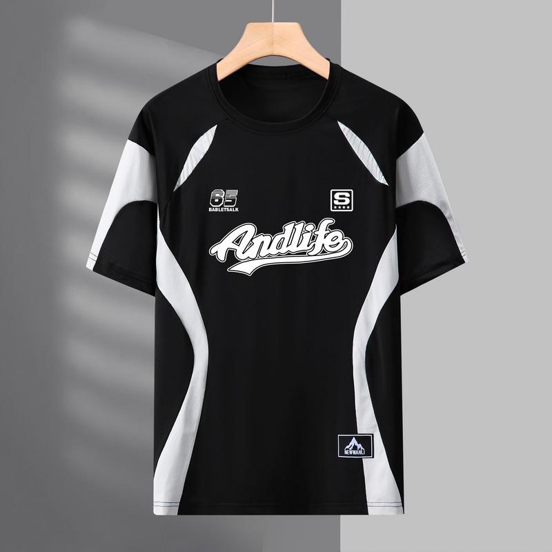 

Летние шорты больших размеров с цветными блоками и принтом букв - Свободные шорты до колена 12XL