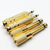 Gold Plate 6.5mm To 3.5mm Mono Adapter Audios Plugs High Fidelitys Sound Zinc Alloy Construction Durability Connectivities