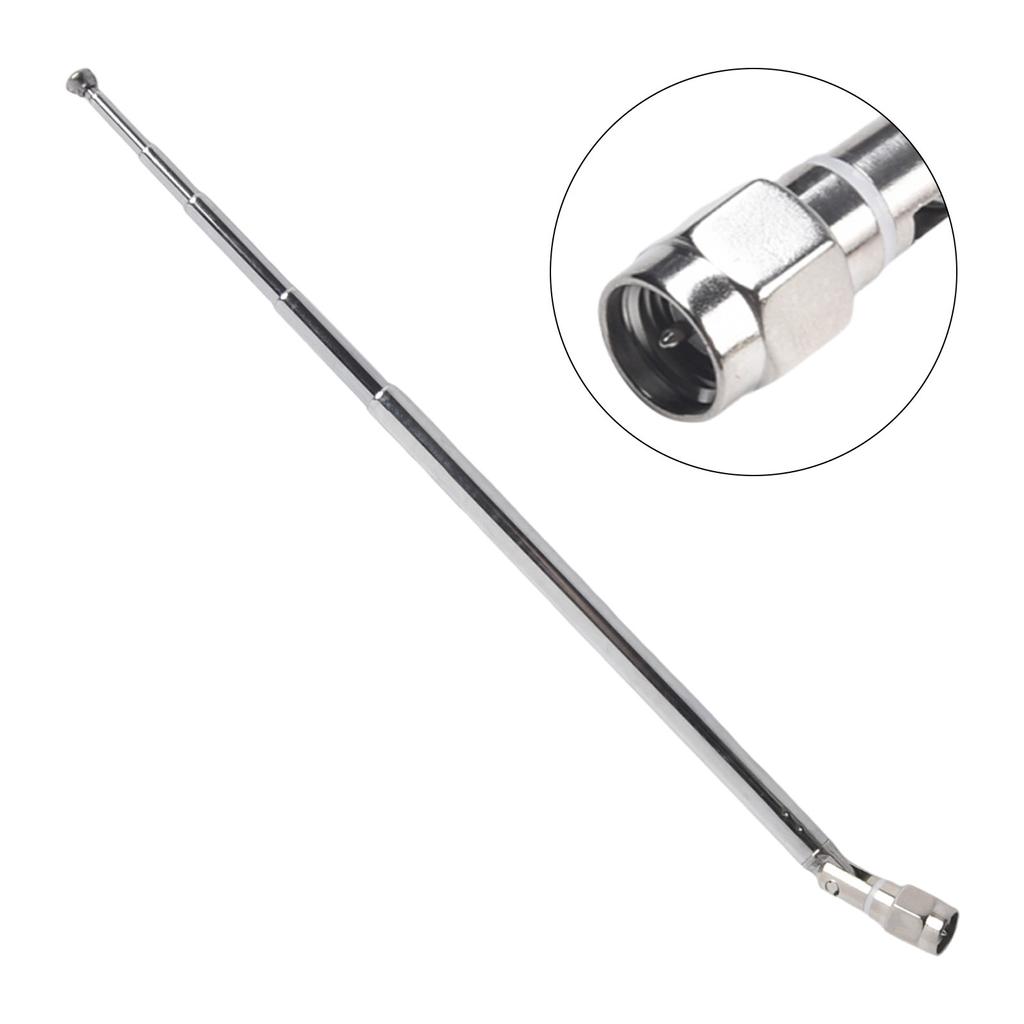 164mm Long 7-Section Telescopic Antenna SMA Male for Wireless TV Antenna