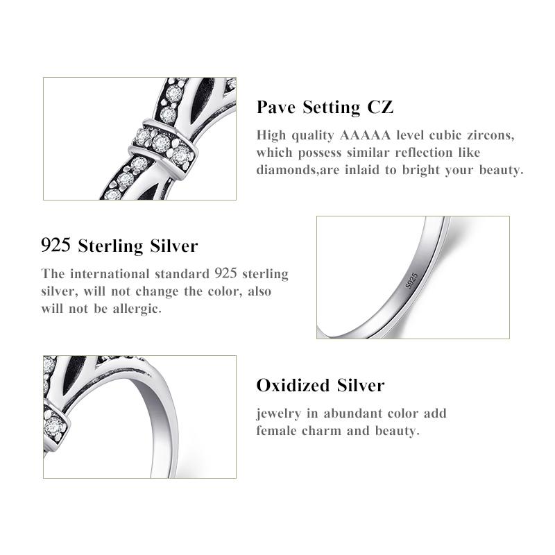 MODIAN Inel stivuitor din argint 925 de nuntă, bijuterii cu fundătură, CZ strălucitor, cadou de Valentine pentru femei