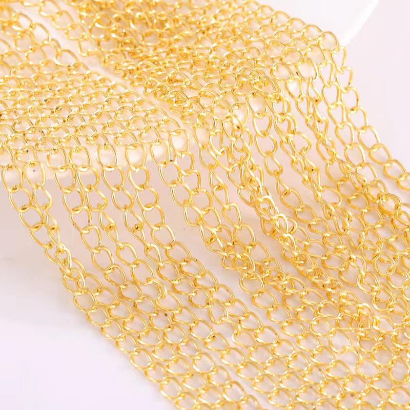 DIY Jewelry Chain: Single Buckle Tail, Extension, Twist, Electroplated Necklace Matching Chain