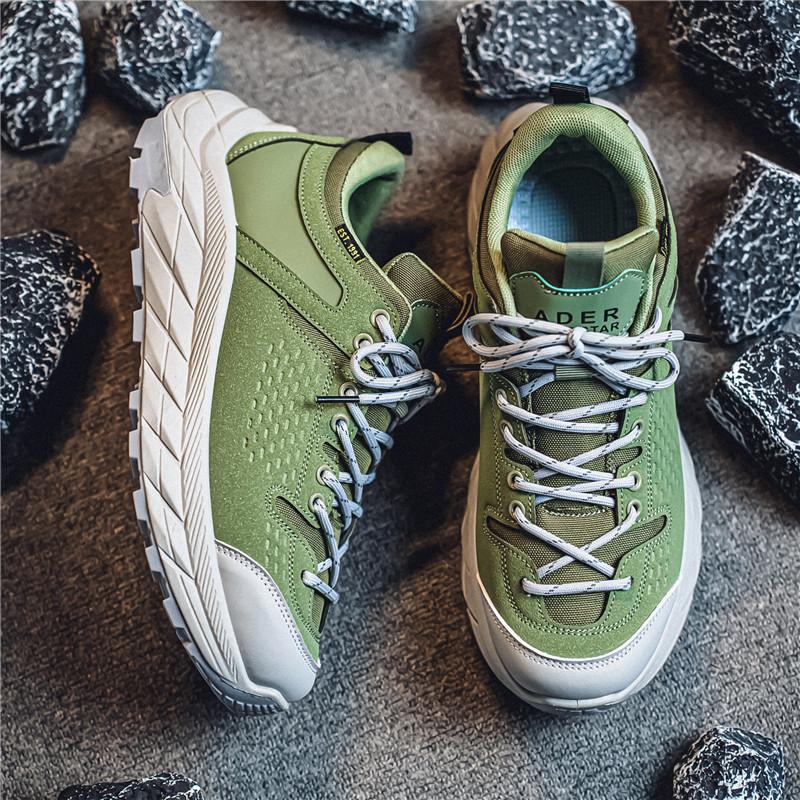 Men's Spring Work Shoes Non Slip Wear Resistant Thick Bottom Height Increasing Outdoor Sports Fashion Trend Casual Sneakers