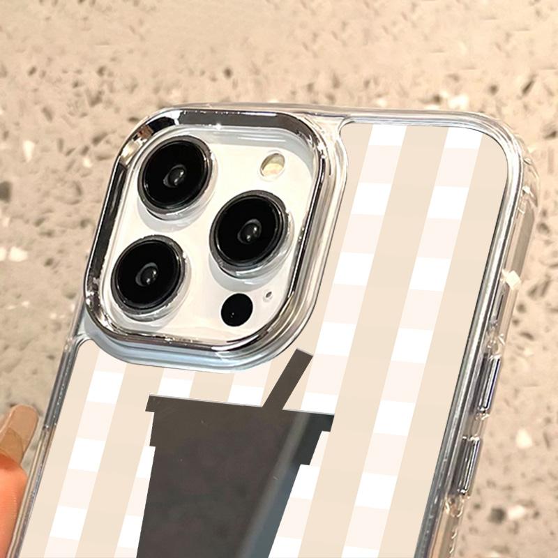 Pouzdra na mobilní telefon pro iPhone 11 13 XR 15 Pro Max 12 14 Pro Max Case iPhone 16 XS Max Mirror Ochranné pouzdro Mirror Exquisite Cartoon Waterproof
