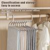 Sammenleggbare magiske buksehengere 5/9 lag rustfritt stål plassbesparende klesstativ organizer for garderobe jeans bukser skjerf