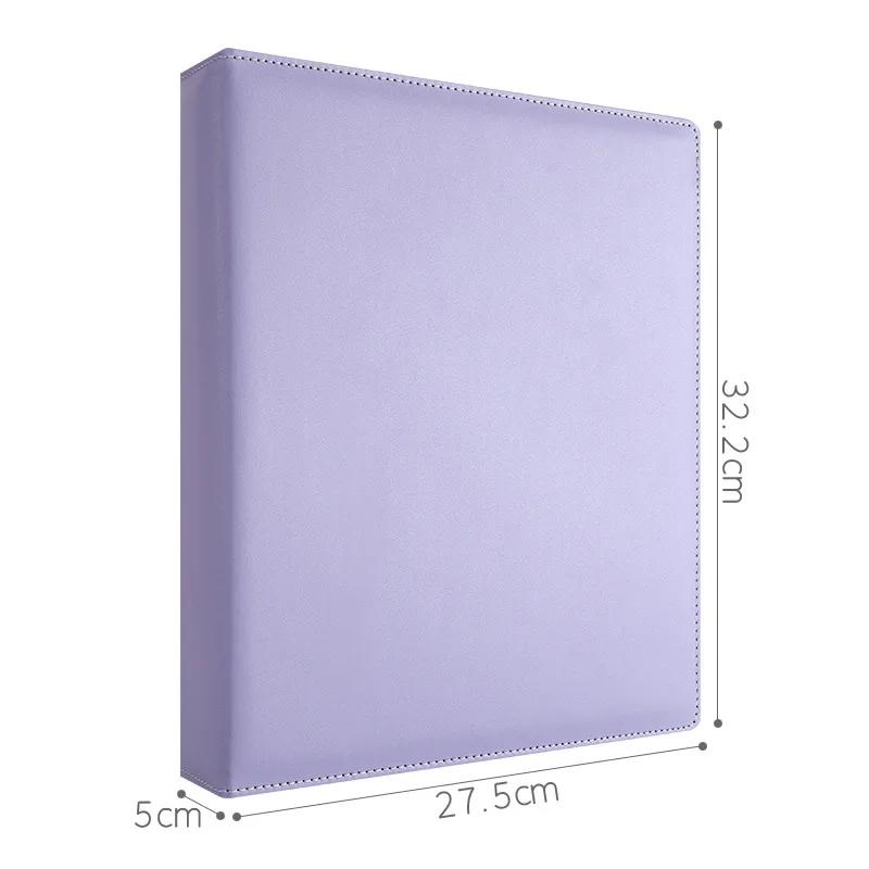 Macaron Binder A4 Kpop Photocard Holder D Ring Large 8/9/10 Grid Photo Card Album PU Leather Korean Idol Postcard Collect Book