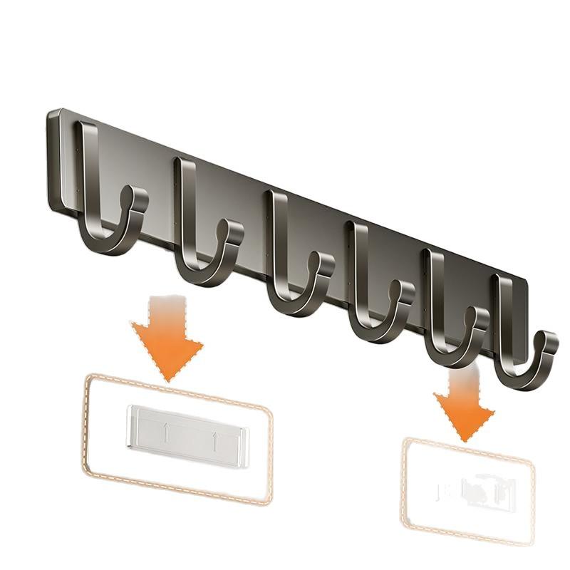 No-Drill Adhesive Wall-Mounted Bathroom Coat Hook with No-Trace Design