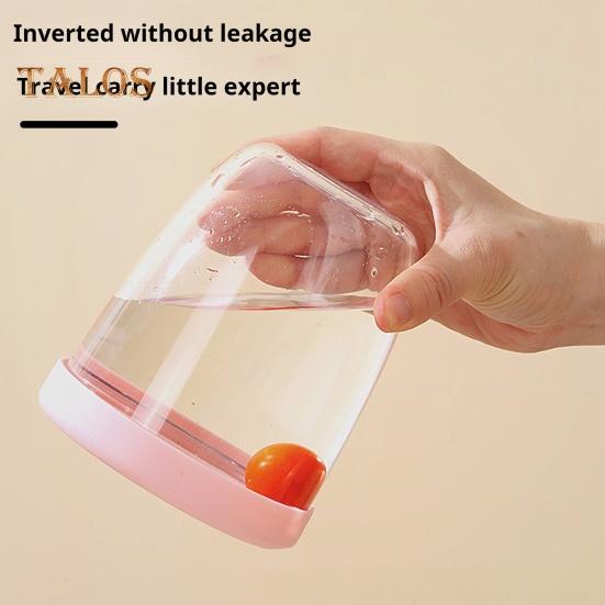 650ML Picnic Salad Box Fruit Cup with Fork Double-Layer Quick-Draining Leak-Proof Compact Sealed Food Storage Containers for Travel Picnic Camping