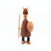 (hej!e) Viking Walking Viking Figurine, Nordic Style, Wooden (Natural 3)