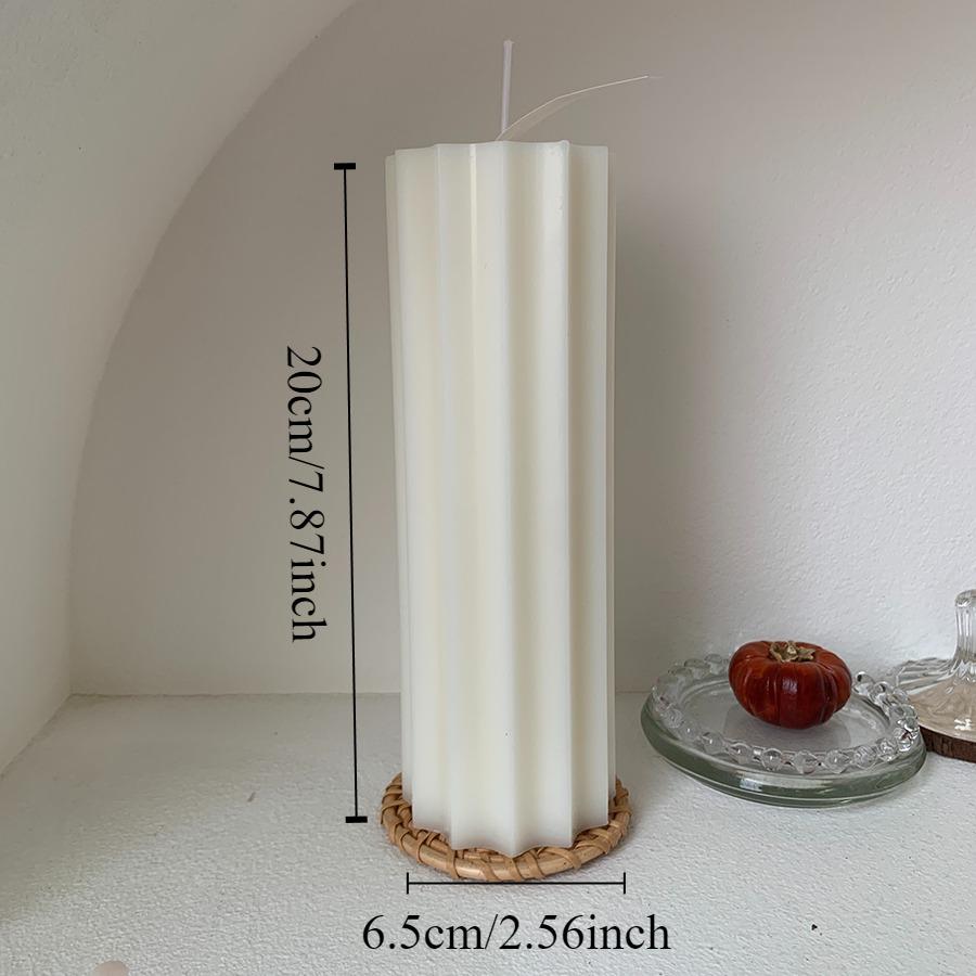 1pcs Nordic Style Cylindrical Candle Smokeless Candle for Wedding, Party, Birthday Decoration, Nordic Home Decoration, Bedroom