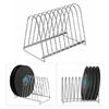 Vinyls Record Organizers From Metal Fit 7" and 12" Albums Ten Slots for Efficient Storage