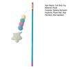 Stick Toy Elastic Rope Plush Ball Star Pendant Bite-resistant Comfortable Grip Relieve Boredom Handmade Kitten Teaser Wand Interactive Toy