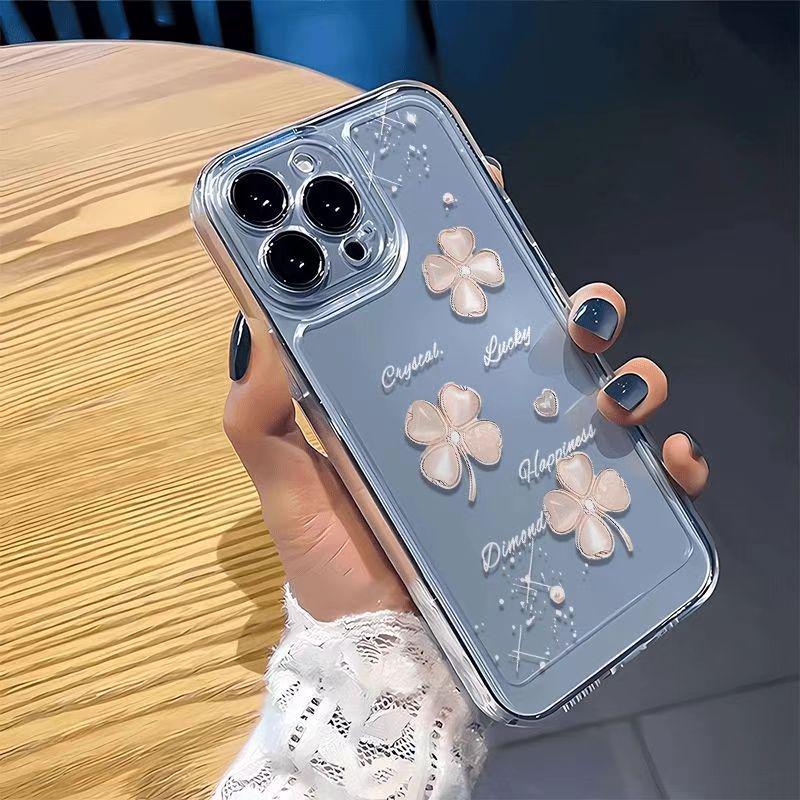 

Four-Leaf Clover Phone Case for iPhone 15 Pro Max, 14 Pro, and 13 iPhone 12