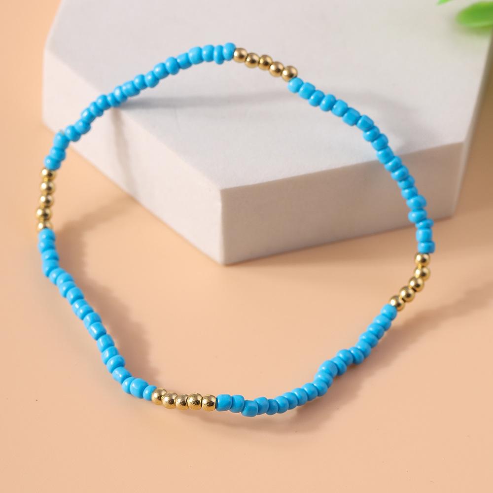 Summer Bohemian Rice Bead Anklet - Fresh European & American Beach Style