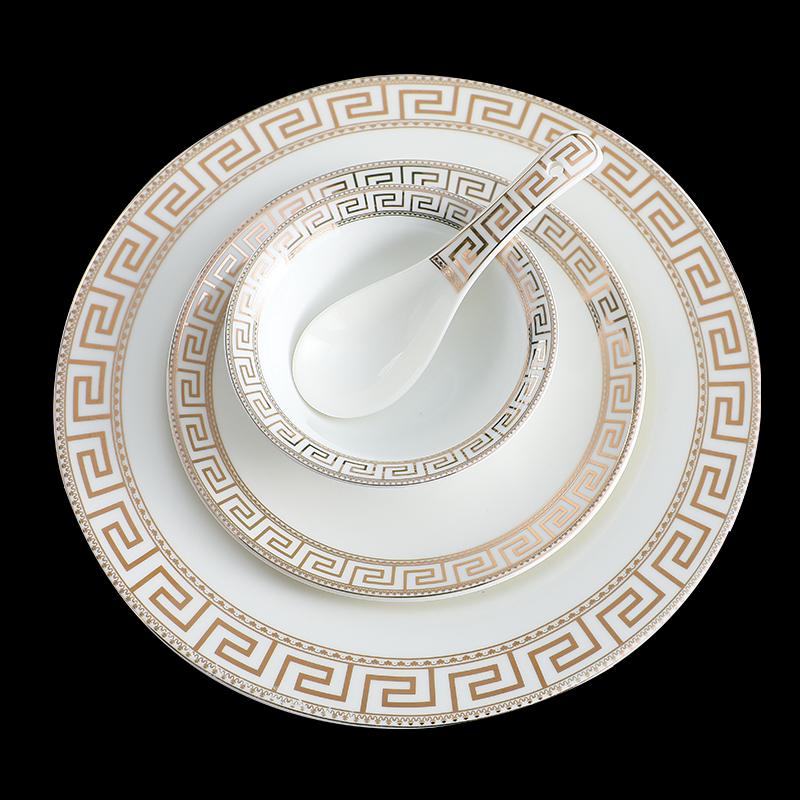 High-End Ceramic Square Plate Dinnerware Set