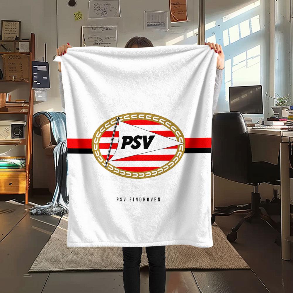 1PC PSV Eindhoven Patterned Flannel Blanket Suitable For All Seasons for Home Decor Warmth and Comfort Gifts Holiday Present