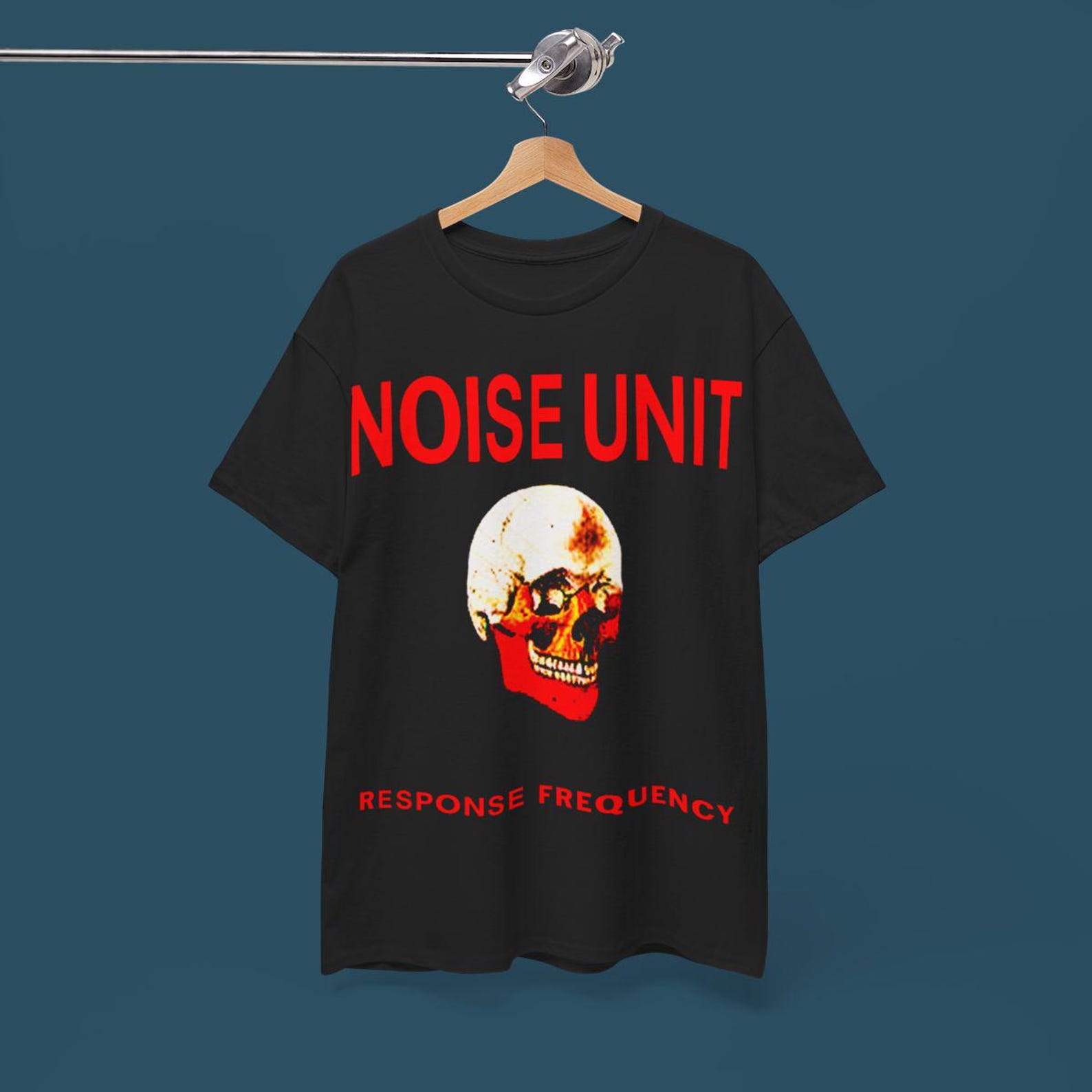 Noise Unit Band T shirt - Industrial Rock Tee with Skull Graphic XL