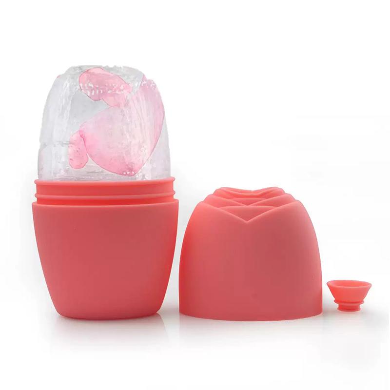 1Pcs Ice Cube Beauty Massage Silicone Ice Mold Summer Reusable Ice Face Roller For Eye Puffiness Ice Facial Roller Shrink Pores