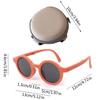 Upgraded Kids Toddler Sunglasses Foldable Pocket-size Kids Round Sunglasses Gift