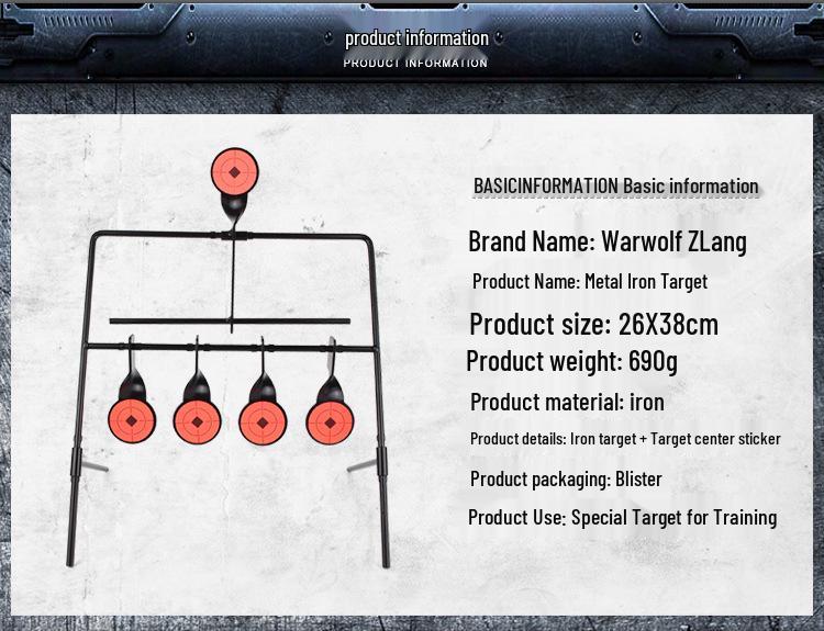 Drehendes Metall-Ziel für Weichkugeln zum Schießen für CS-Taktiktraining im Innen- und Außenbereich