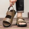 Fashion Hot Selling Men's Summer Soft Sole Leather Sandals Comfortabl Breathable and Casual Men Sandals Outdoor  Male Beach Shoes