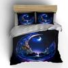 "Moonlight Landscape Art Decor" Bedding Set with 1 Duvet Cover 2 Pillowcases Single Double King Queen, Gift