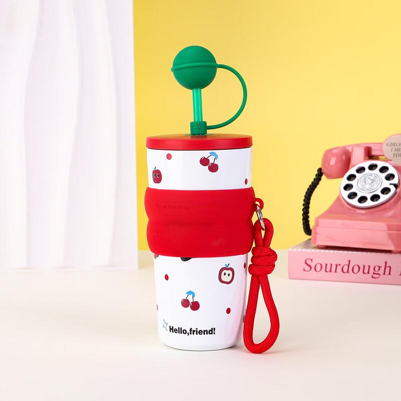 Portable Stainless Steel Insulated Straw Water Bottle