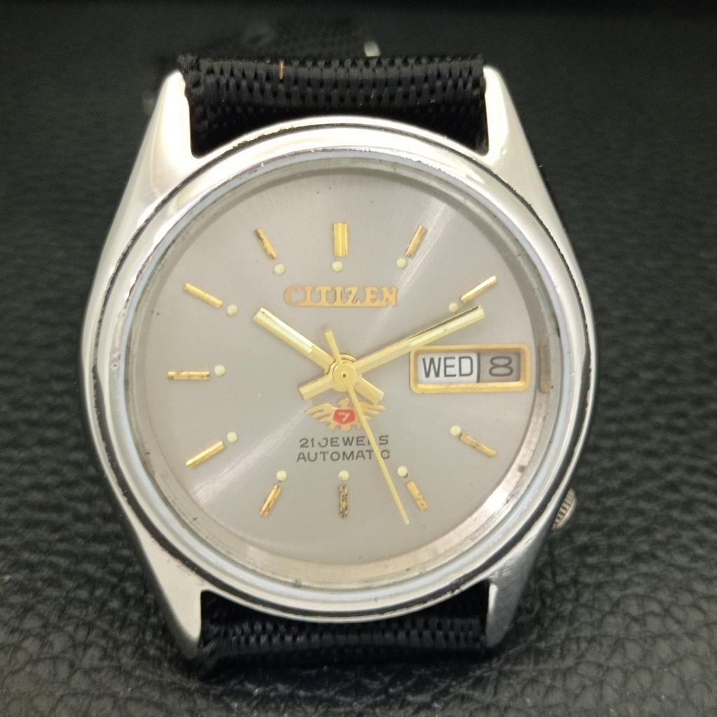 Citizen AUTOMATISK VINTAGE 8200 JAPAN HERREKLOKKE MED ORIGINAL SKIVE a702154-5 R208-a702154