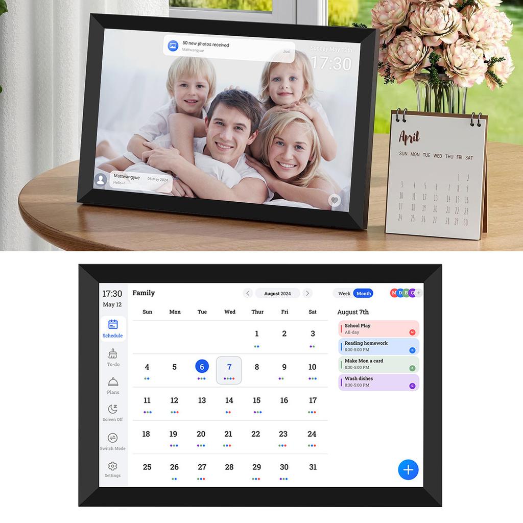 10,1-Zoll Intelligenter Digitaler Kalender und Planer HD Touchscreen Intelligenter Kalender mit Aufgabenplan für die Familie Intelligenter Kalender