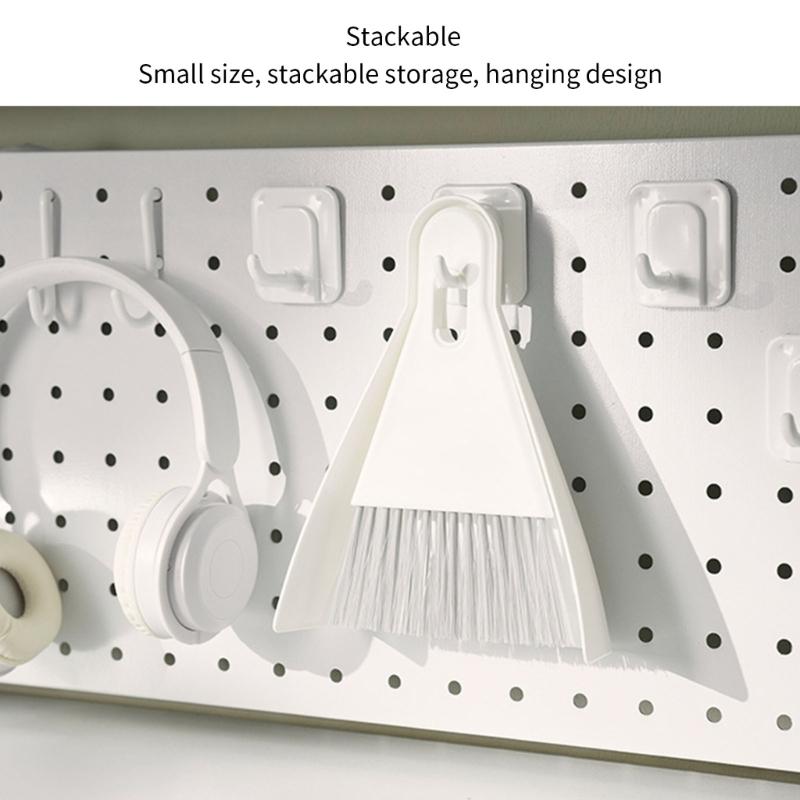 Dense Brush Dustpan Combination Modifiable Brush Space Saving Design Compact Desktop Broom And Dustpan Set