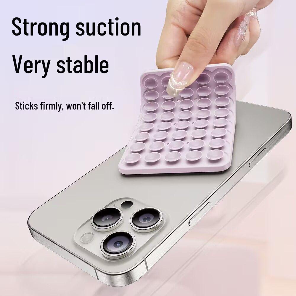 80pcs Silicone Suction Cup for Mobile Phone & Mirror - Strong, Anti-Slip, Wall Mount for Selfies & Fitness
