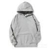 Men's Heavyweight Silver Fox Fleece-Lined Hooded Sweatshirt: Autumn/Winter, Loose Fit, Solid Color, Trendy and Versatile.