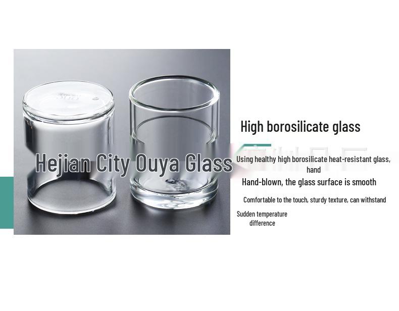 Heat-Resistant Double-Walled Glass Cup with Handle for Cold Drinks, Draft Beer, and Wine.