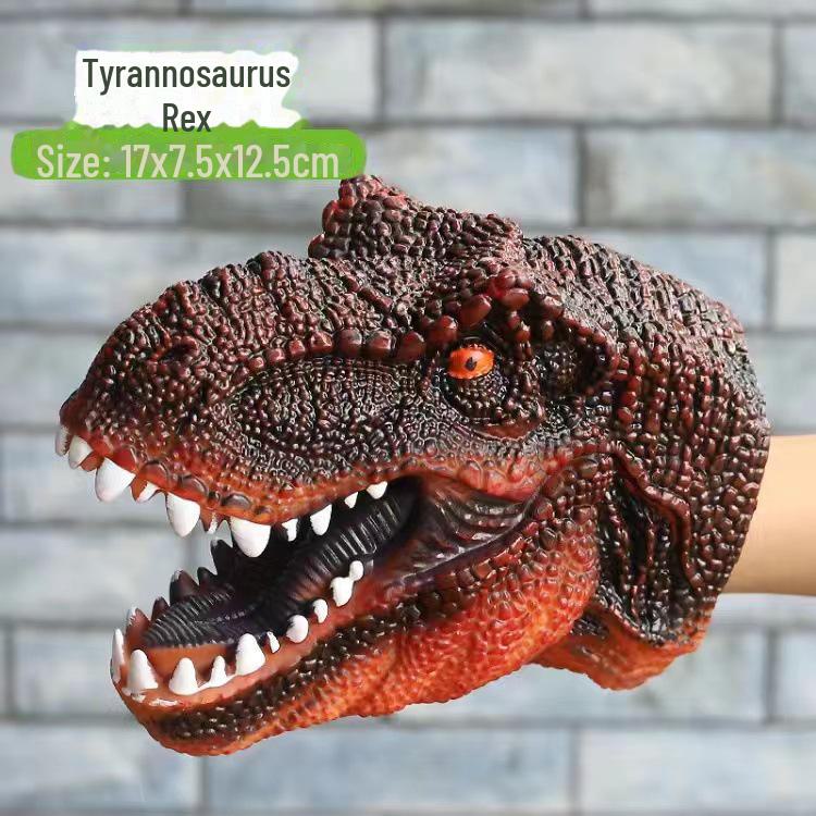 

Перчатки для кукол-динозавров: Мягкая резиновая игрушка-модель трицератопса и тираннозавра для детей