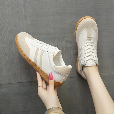 Damen Sommer neue atmungsaktive kleine weiße Schuhe Damen vielseitige flachbodige Sport- und Freizeit-Board-Schuhe Einzelschuhe