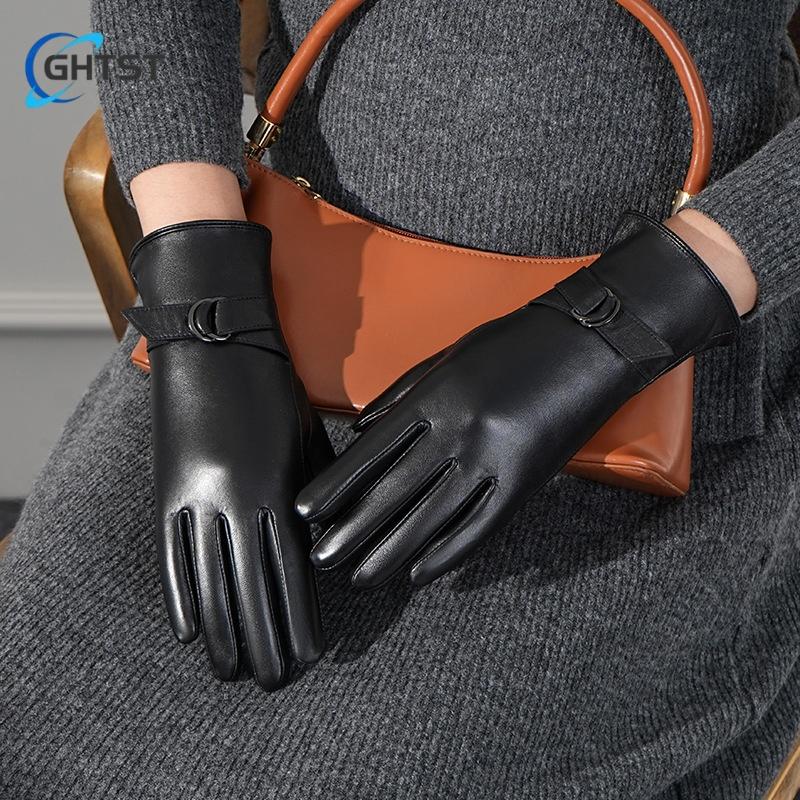 Fashion Winter Warm Women Leather Gloves Outdoor ,Comfortable Warm Winter Gloves Cold Protection Gloves for Women
