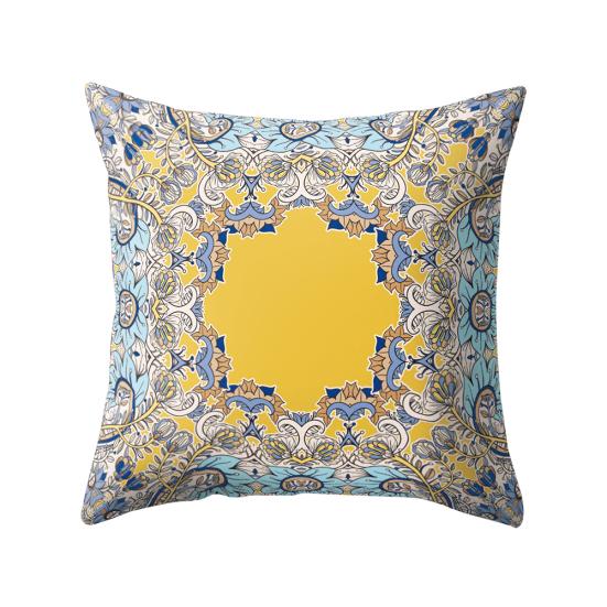 Retro Mexico Style Symmetrical Colorful Flower Waist Cushion Pillow Case Decor