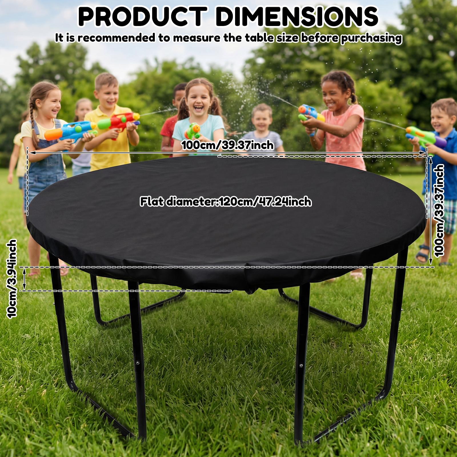 Dustproof Kids Sand Table Cover Oxford Cloth Waterproof Round Sand Tray Cover with Elastic Edges Water Table Protective Cover