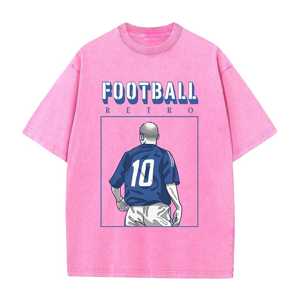 Football T-shirt Vintage Y2k Washed Oversized T Shirt Summer Short Sleeve Cotton Tees Tops Men Women Clothing