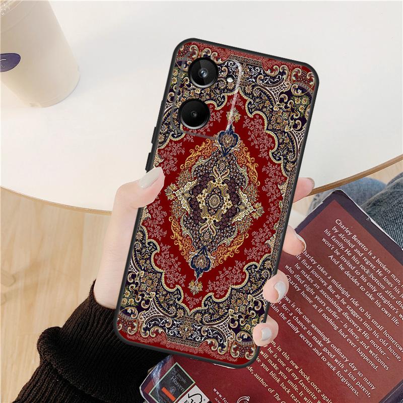 

Ретро Этнические Ковры Турецкий Ковер Чехол Для Realme C61 C67 C53 C55 C75 C51 C21Y C25S GT 6 6T 5 GT7 Pro 10 11 12 13 14 Pro Plus Realme GT5