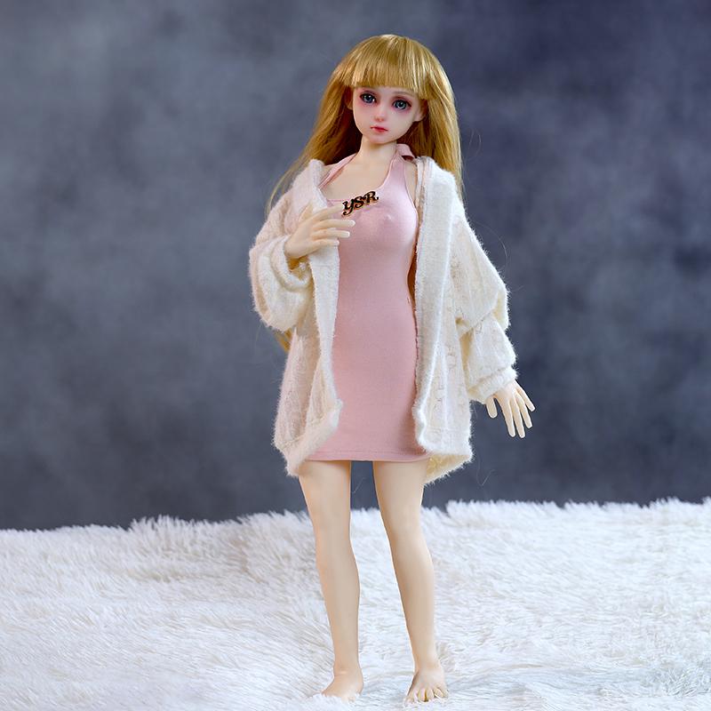 60CM Silicone Blond Hair Girl Sex Doll Realistic Soft Vaginal Breast Anus Oral Sex Metal Skeleton Adult Toy Men Masturbator 18+ Products