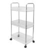 Kitchen Storage Rack Multifunctional 3 Tier Mobile Storage Cart for Bathroom Laundry Room Narrow Places