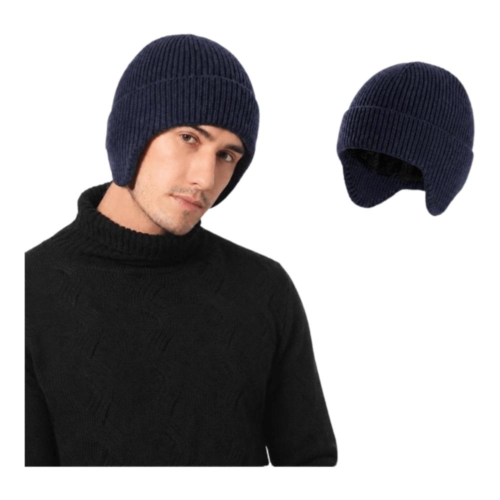 Windproof Knitted Hat Thickened Cold-proof Hat New Earflap Beanie Hat Unisex