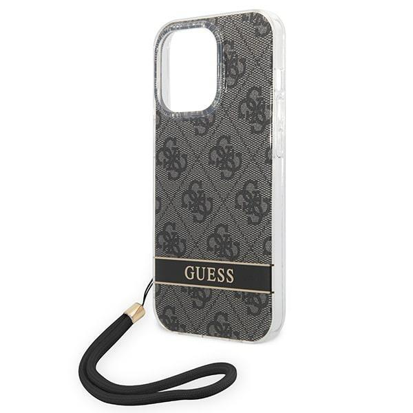 Guess Guohcp14Lh4Stk Iphone 14 Pro 6,1 Czarny/Black Hardcase 4G Print Strap